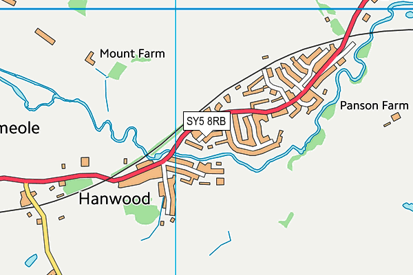 SY5 8RB map - OS VectorMap District (Ordnance Survey)
