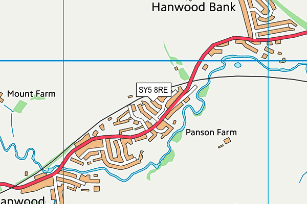 SY5 8RE map - OS VectorMap District (Ordnance Survey)