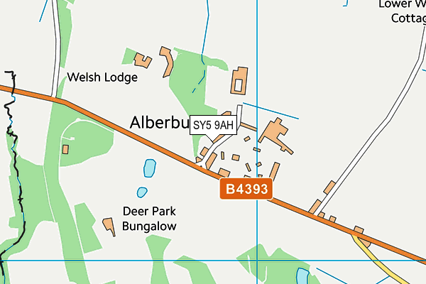 SY5 9AH map - OS VectorMap District (Ordnance Survey)