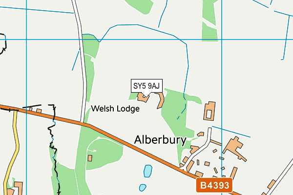 SY5 9AJ map - OS VectorMap District (Ordnance Survey)