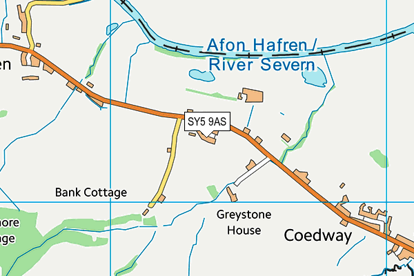 SY5 9AS map - OS VectorMap District (Ordnance Survey)