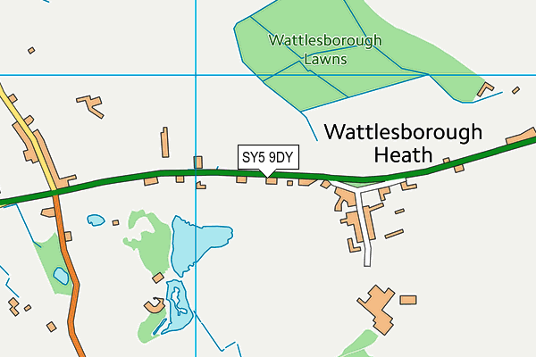 SY5 9DY map - OS VectorMap District (Ordnance Survey)