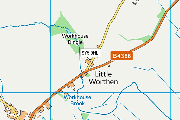 SY5 9HL map - OS VectorMap District (Ordnance Survey)