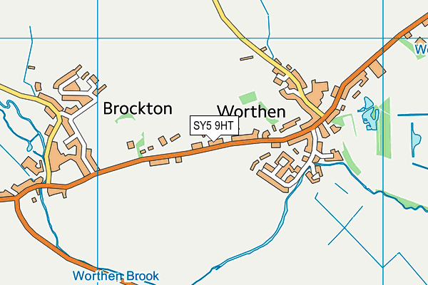 Worthen Village Hall & Recreation Ground map (SY5 9HT) - OS VectorMap District (Ordnance Survey)