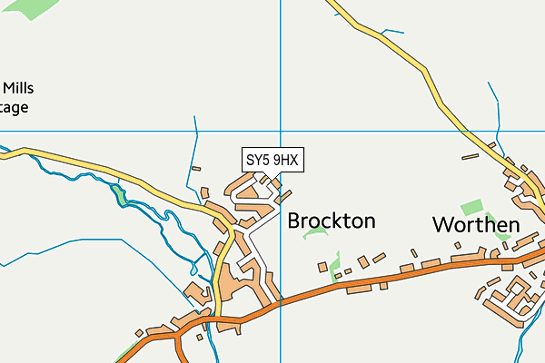 SY5 9HX map - OS VectorMap District (Ordnance Survey)