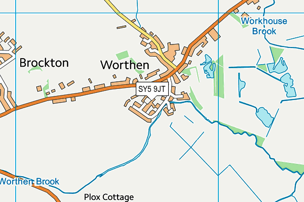 SY5 9JT map - OS VectorMap District (Ordnance Survey)