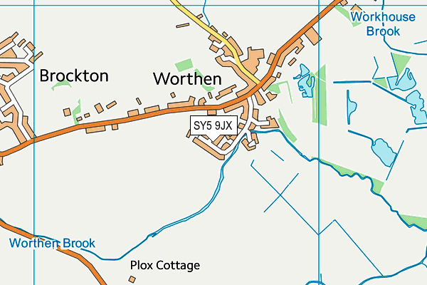 SY5 9JX map - OS VectorMap District (Ordnance Survey)