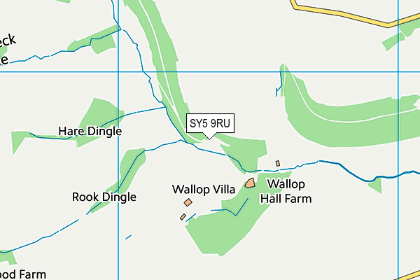 SY5 9RU map - OS VectorMap District (Ordnance Survey)