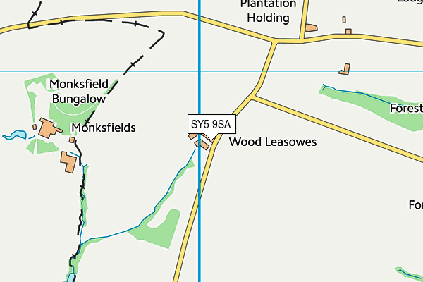 SY5 9SA map - OS VectorMap District (Ordnance Survey)