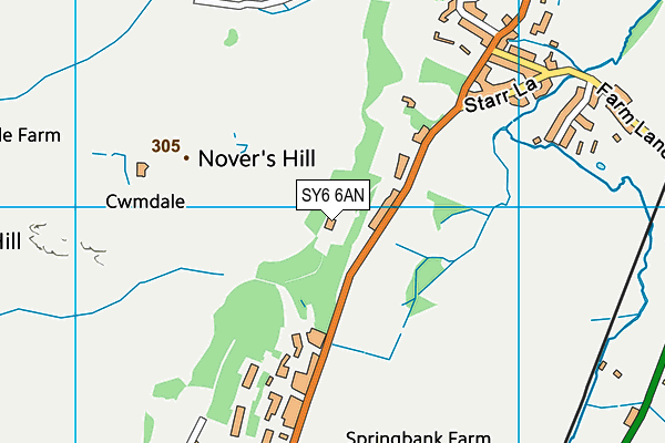 SY6 6AN map - OS VectorMap District (Ordnance Survey)