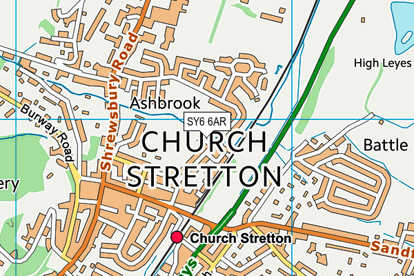 SY6 6AR map - OS VectorMap District (Ordnance Survey)