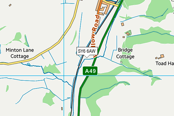 SY6 6AW map - OS VectorMap District (Ordnance Survey)