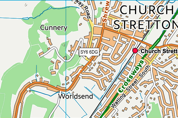 SY6 6DG map - OS VectorMap District (Ordnance Survey)