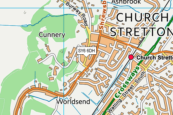 SY6 6DH map - OS VectorMap District (Ordnance Survey)