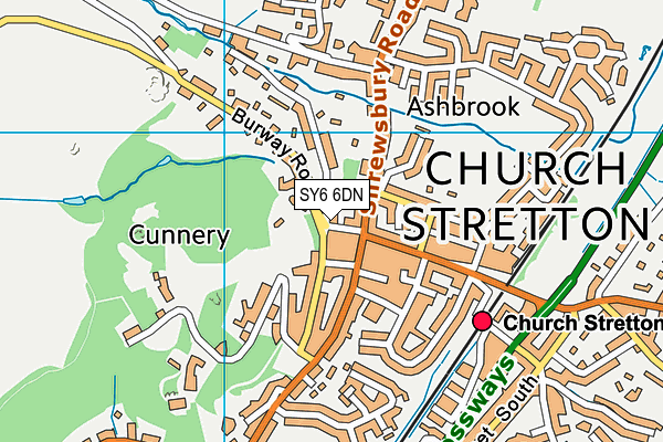 SY6 6DN map - OS VectorMap District (Ordnance Survey)