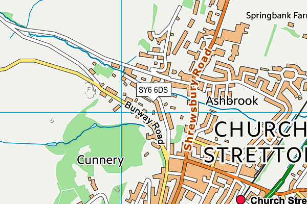 SY6 6DS map - OS VectorMap District (Ordnance Survey)