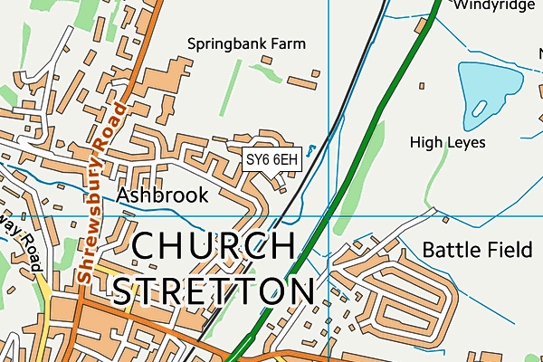 SY6 6EH map - OS VectorMap District (Ordnance Survey)