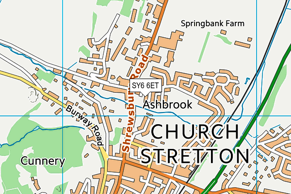 SY6 6ET map - OS VectorMap District (Ordnance Survey)