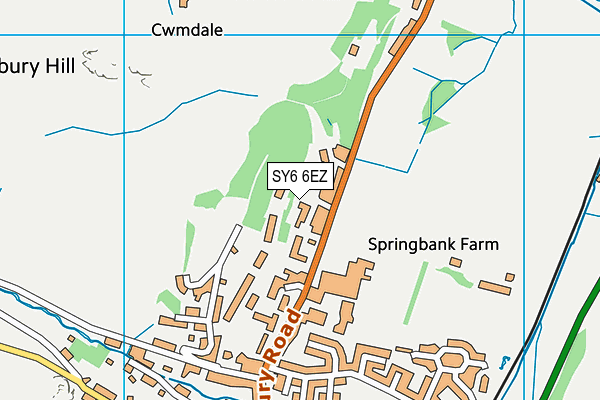 SY6 6EZ map - OS VectorMap District (Ordnance Survey)