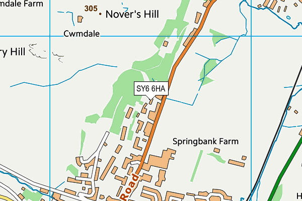 SY6 6HA map - OS VectorMap District (Ordnance Survey)