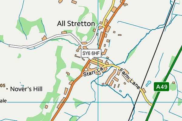 SY6 6HF map - OS VectorMap District (Ordnance Survey)