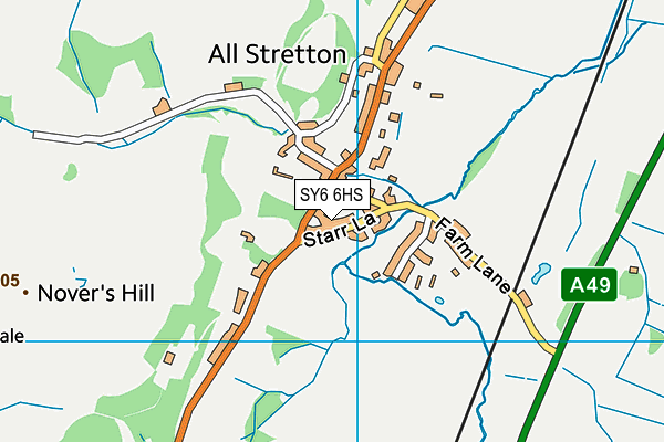 SY6 6HS map - OS VectorMap District (Ordnance Survey)