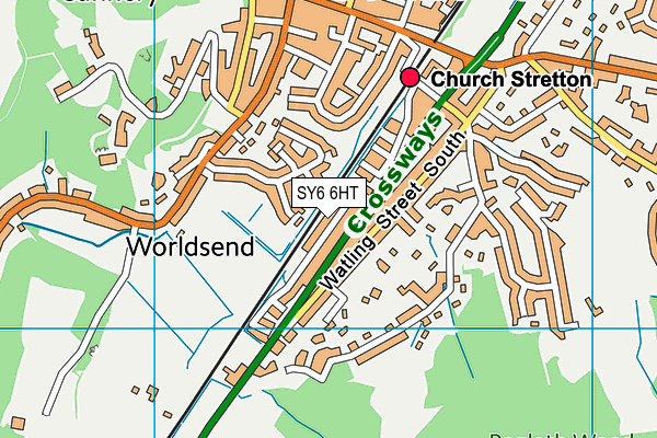 SY6 6HT map - OS VectorMap District (Ordnance Survey)