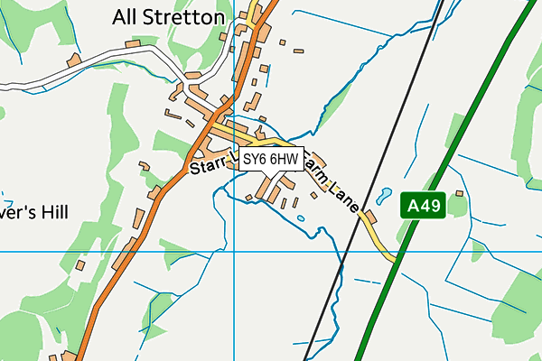 SY6 6HW map - OS VectorMap District (Ordnance Survey)