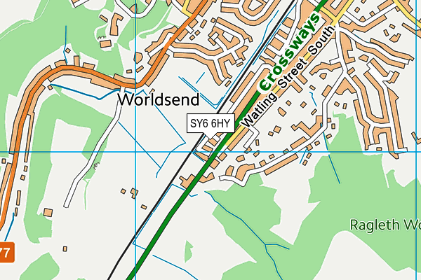 SY6 6HY map - OS VectorMap District (Ordnance Survey)