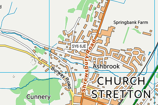 SY6 6JE map - OS VectorMap District (Ordnance Survey)