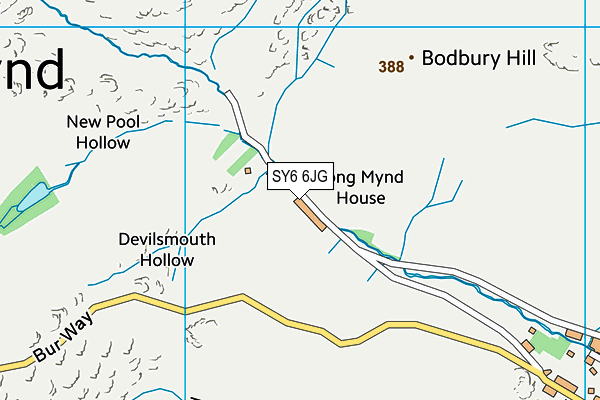 SY6 6JG map - OS VectorMap District (Ordnance Survey)