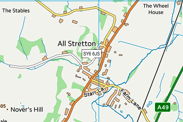 SY6 6JS map - OS VectorMap District (Ordnance Survey)