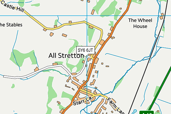 SY6 6JT map - OS VectorMap District (Ordnance Survey)