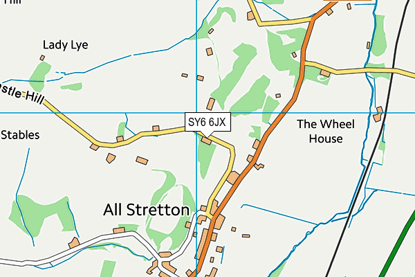 SY6 6JX map - OS VectorMap District (Ordnance Survey)