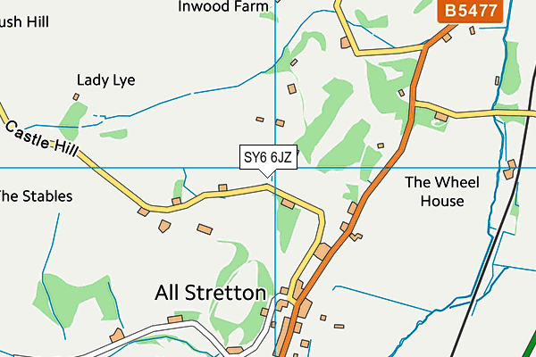 SY6 6JZ map - OS VectorMap District (Ordnance Survey)