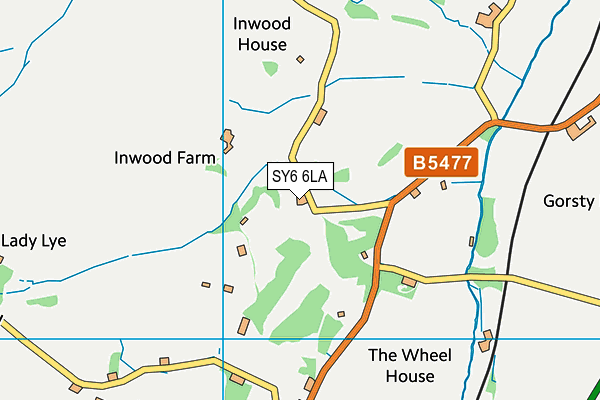 SY6 6LA map - OS VectorMap District (Ordnance Survey)