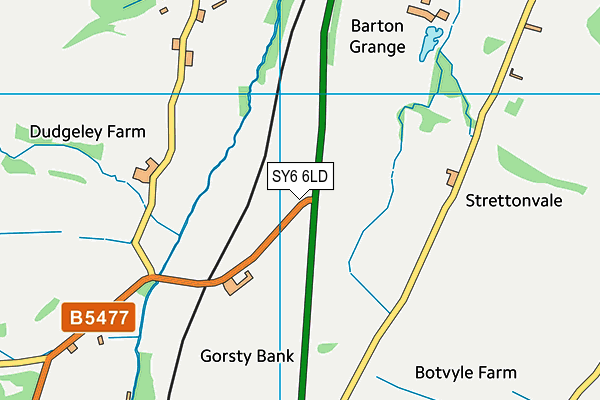 SY6 6LD map - OS VectorMap District (Ordnance Survey)