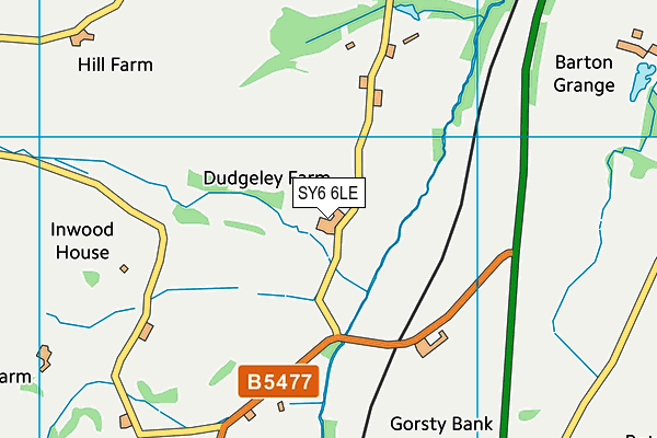 SY6 6LE map - OS VectorMap District (Ordnance Survey)