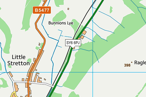 SY6 6PJ map - OS VectorMap District (Ordnance Survey)