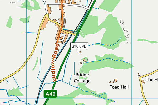 SY6 6PL map - OS VectorMap District (Ordnance Survey)