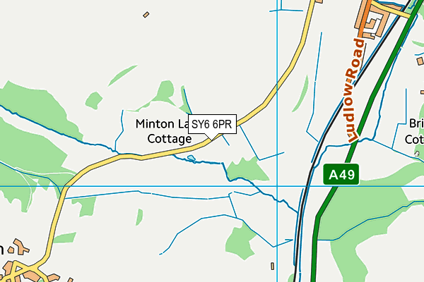 SY6 6PR map - OS VectorMap District (Ordnance Survey)