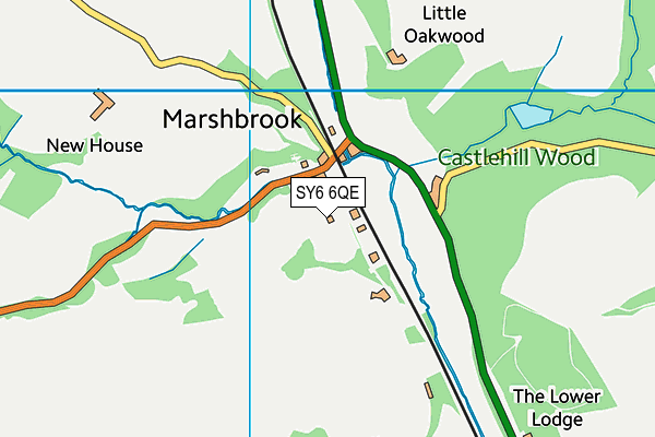 SY6 6QE map - OS VectorMap District (Ordnance Survey)