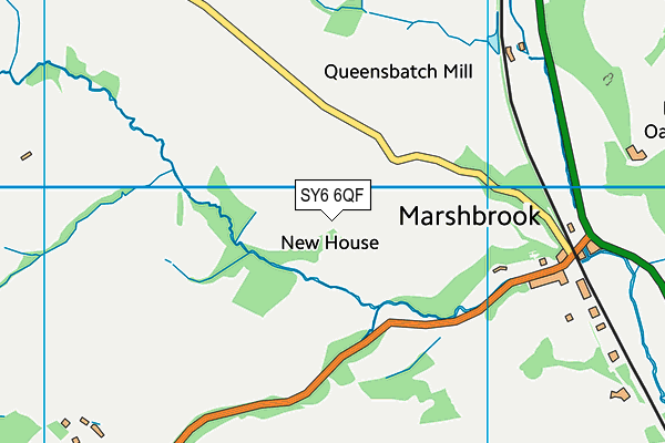 SY6 6QF map - OS VectorMap District (Ordnance Survey)