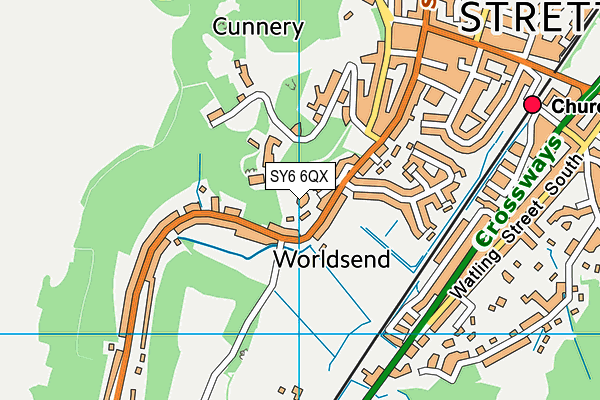 SY6 6QX map - OS VectorMap District (Ordnance Survey)