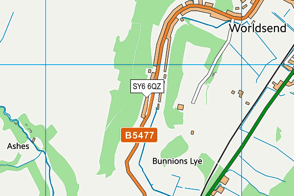 SY6 6QZ map - OS VectorMap District (Ordnance Survey)