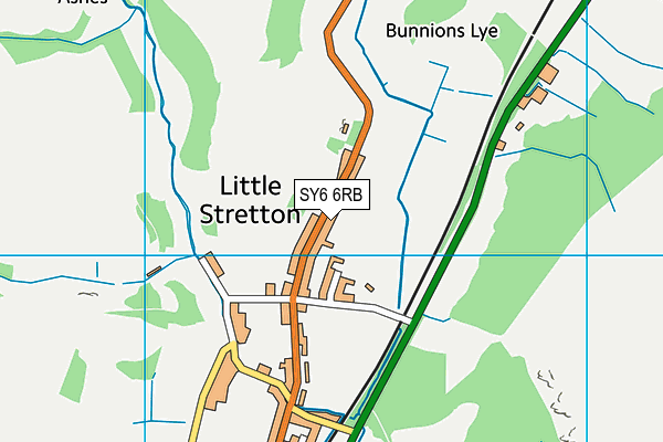 SY6 6RB map - OS VectorMap District (Ordnance Survey)