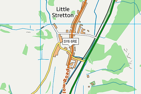 SY6 6RE map - OS VectorMap District (Ordnance Survey)