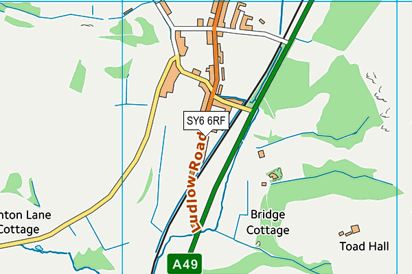 SY6 6RF map - OS VectorMap District (Ordnance Survey)