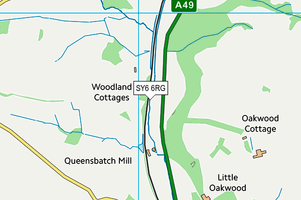 SY6 6RG map - OS VectorMap District (Ordnance Survey)