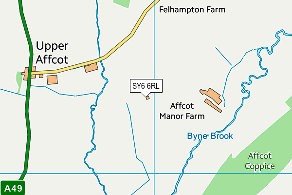 SY6 6RL map - OS VectorMap District (Ordnance Survey)